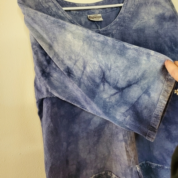 Cottonseed Lagenlook Asymmetrical hem Cotton top size XS/S Coastal - Picture 3 of 10